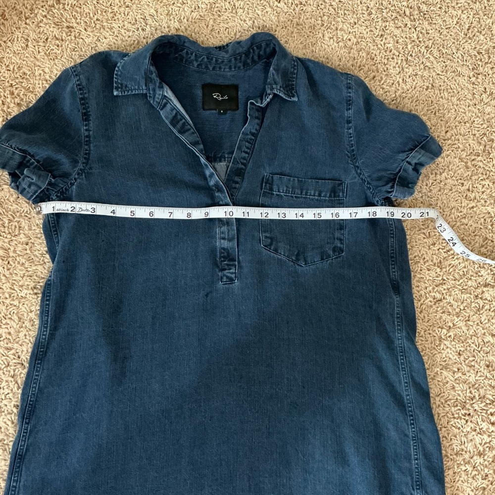 Rails Blue Denim Chambray Dress Size - S - Picture 7 of 9